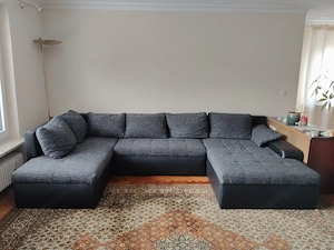 Couch + Hocker 325x180 mit Liegefunktion + Stauraum