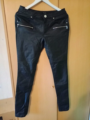 Damen Hose in Leder Optik elastisch  Bild 4