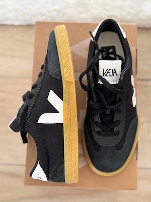 VEJA Volley Canvas Sneaker Schwarz Weiss Gr. 37 Bild 4