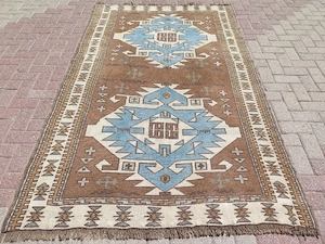 Vintage Anatolia Kars Nomads Carpet, Wool Rug, Handmade, Teppich, Tapis 58"x94" Bild 2