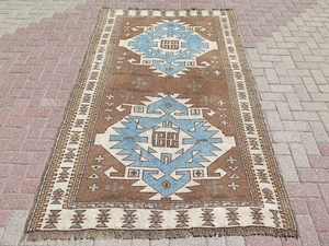 Vintage Anatolia Kars Nomads Carpet, Wool Rug, Handmade, Teppich, Tapis 58"x94" Bild 3