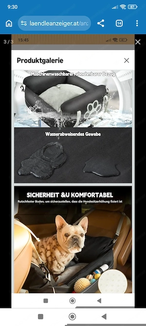 Hunde-Sitz fürs Auto neu! Bild 3