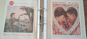 Sammlung Coca Cola Werbung Reklame 1952-1972 Papierwerbung USA Getränke Bild 2
