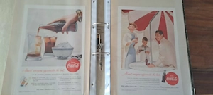 Sammlung Coca Cola Werbung Reklame 1952-1972 Papierwerbung USA Getränke Bild 5
