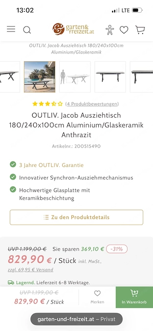 gartentisch deluxe Bild 3