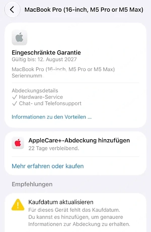 Apple Macbook Pro 16 M5 Max - 2TB SSD - 36GB RAM - 32C GPU - Neuwertig Bild 5