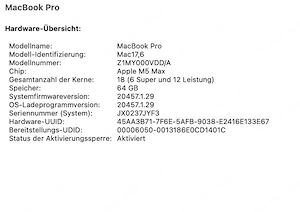 Apple MacBook Pro 16 M5 Max  64 GB RAM  2 TB SSD  Silber Bild 4