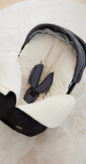 Winterfußsack für Babyschale schwarz Bild 5
