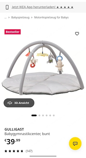 1* Gulligast Babygymnastikcenter   1*Badewanneneinsatz sowie ein Baby Mobile Bild 2