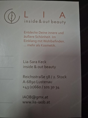 100   Gutschein   Lia-sarah Kosmetik Lustenau Bild 2