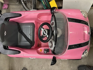 Kinder-Elektroauto pink, mini cooper Bild 3
