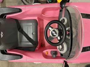 Kinder-Elektroauto pink, mini cooper Bild 2