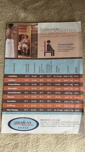 Infrarot Kabine , Wellnesskabine , Medizinisch geprüfte Infrarot Strahlern ! Bild 8
