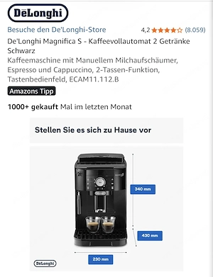 De Longhi Magnifica S mit Garantie günstig abzugeben  Bild 2