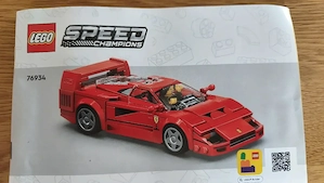 Lego  Speed Champions Ferrari Klemmbaustein, Rennauto, inkl. Plan Bild 3