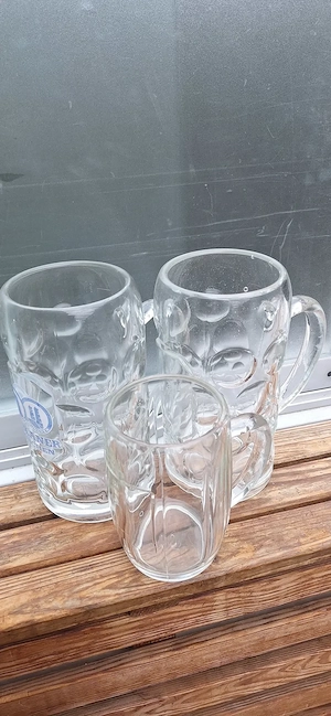 Bierkrüge 2 x 1 Liter und 1 x 0,5 Liter Bild 2