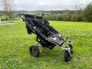 TFK Zwillingskinderwagen   Geschwisterwagen inkl. 2 Babywannen & Regenverdeck Bild 2