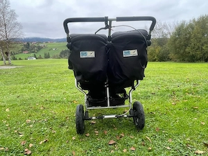 TFK Zwillingskinderwagen   Geschwisterwagen inkl. 2 Babywannen & Regenverdeck Bild 4