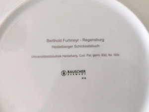 Sammlerteller Qualitätsporzellan Bauscher Germany: Heidelberger Schicksalsbuch, Astrolabium Bild 2