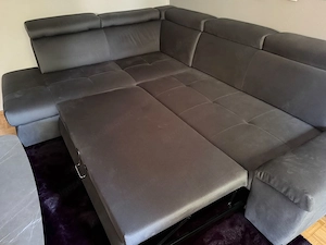 Couch zu verkaufen mit Schlaffunktion und Stauraum!!! Bild 5