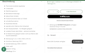 Wärmewellenheizgerät Clima 20 TLS Bild 4