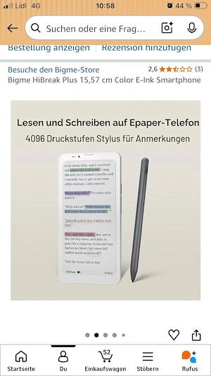 Bigme Hibreak Plus Colour Weiß+ OVP + Stylus Bild 2