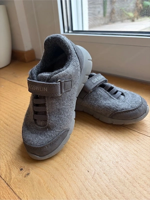 Giesswein Merino Runners Gr. 26   Merinowolle   Grau   Klettverschluss Bild 2