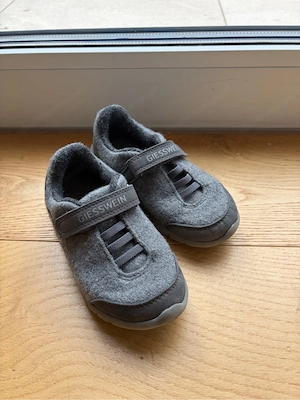 Giesswein Merino Runners Gr. 26   Merinowolle   Grau   Klettverschluss Bild 3
