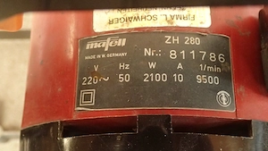 MAFELL ZH 280 Balkenhobel Bild 5