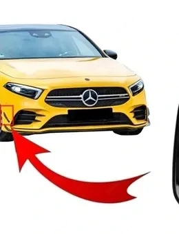A35 Design Frontstoßstangen-Flaps für Mercedes A-Klasse W177 - Black Edition Bild 2