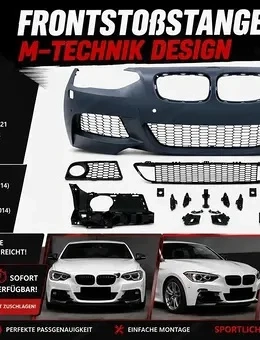 Frontstoßstange geeignet für BMW 1er F20 F21 Baujahre 2011 bis August 2014 M-Technik Design