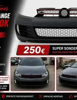 Frontstoßstange geeignet für VW Golf VI 6 Hatchback Coupé Baujahre 2008 bis 2013 GTI-Look