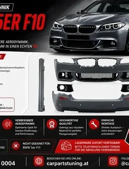 Komplettes Bodykit passend für BMW 5er F10 Baujahre 2011 bis 2014 M-Technik Design