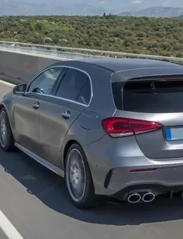 Heckdiffusor für Mercedes A-Klasse W177 Schrägheck ab 2018 mit Chrom-Auspuffblenden Bild 9