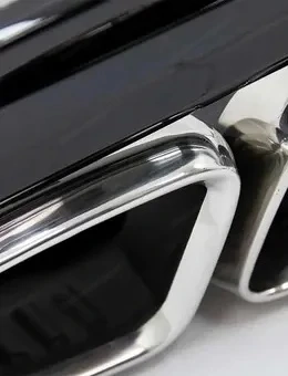 C63S-Diffusor für Mercedes C-Klasse W205 S205 (2014 2020), silberne Tips, nur AMG Sport Line Bild 10