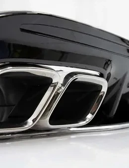 C63S-Diffusor für Mercedes C-Klasse W205 S205 (2014 2020), silberne Tips, nur AMG Sport Line Bild 9