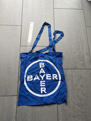 Blaue Bayer Tasche aus 100% Baumwolle Bild 2
