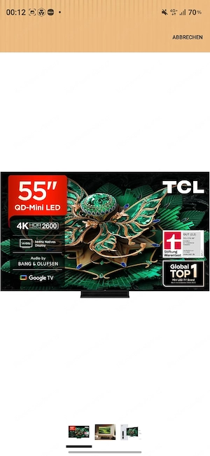 tlc 55C7K QD-Mini LED Fernseher, 55 Zoll Bild 3