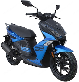 Kymco Super 8 50 Schwarz Blau Grau Bild 2