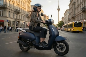 Kymco Filly 50i Blau und Weiß Bild 4