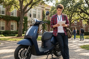 Kymco Filly 50i Blau und Weiß Bild 5