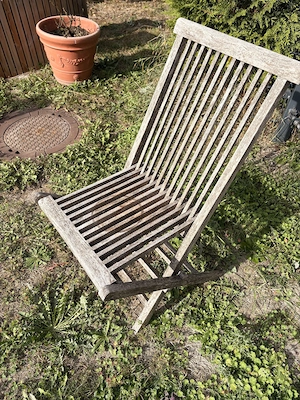 zusammenklappbare Gartenstühle aus Holz Bild 2