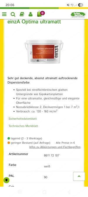 Verkaufe weiße wandfarbe 