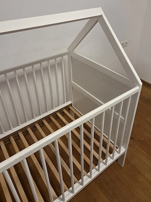 Vollholz Babybett Kinderbett Hausbett Bild 2