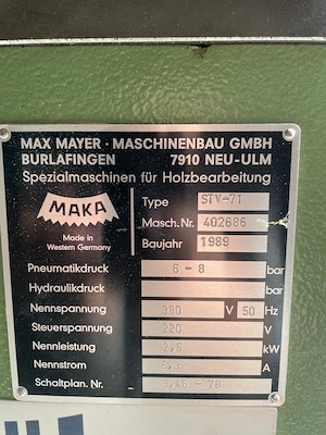 Maka STV-71 Stemmaschine für Rechteck Löcher Bild 4
