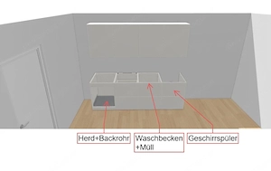Ikea-Küche inkl. Edelstahl-Arbeitsplattte Bild 2