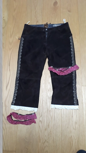 Damenlederhose Echt Leder Gr.40 Länge 75bis 80cm 3 mal getragen Euro 75.- Bild 7