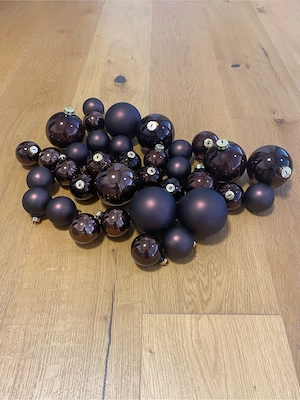 Christbaumkugeln braun Bild 2