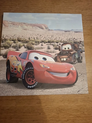 2 Gut erhaltene Cars Bilder mit bilderrahmen