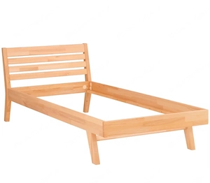 Neues Bett Vollholz Kernbuche (optional mit ADA Lattenrost und Sembella Geltex Matratze) Bild 2